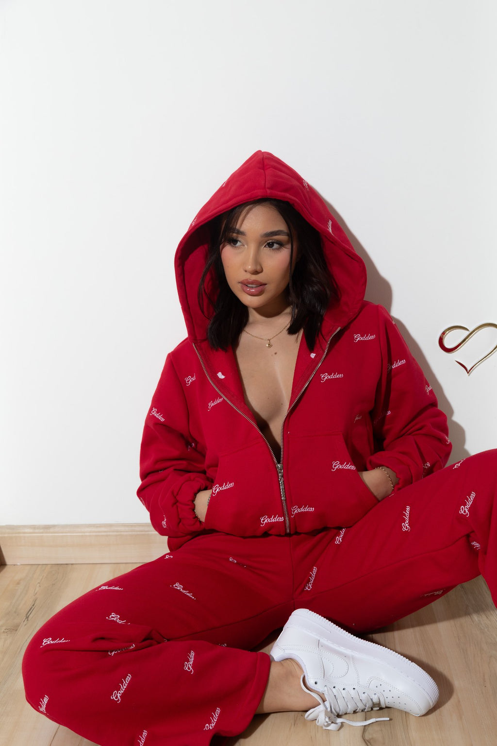 Conjunto Goddess Ruby Rojo